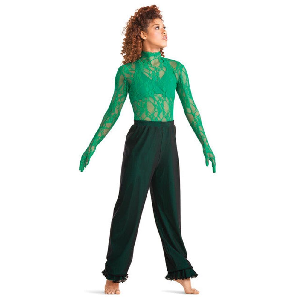 Dance Costume 10th House TD24438 Medium Adult Green Unitard Jazz
